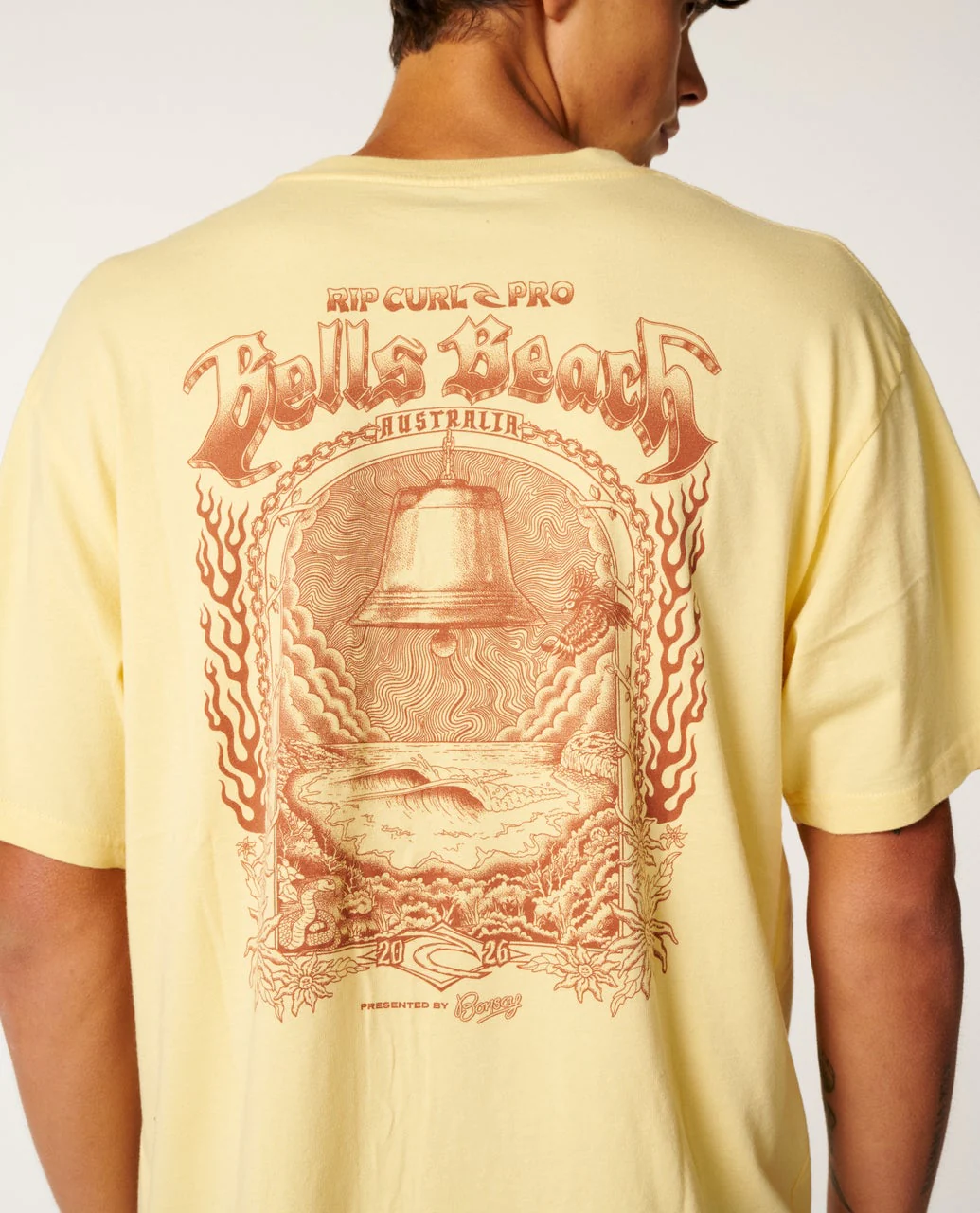 Rip Curl Men's Bells Pro 26 Event T-Shirt Ochre 0YHMTE-0014 - Image 2