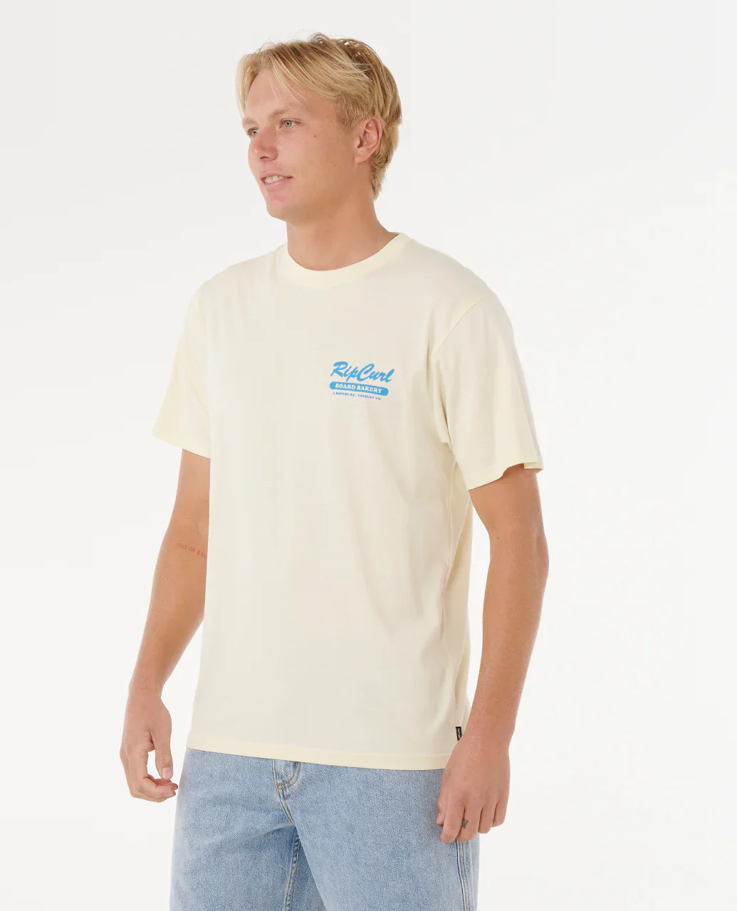 Rip Curl Men's Board Bakery T-Shirt Lemon Ice 0U7MTE-15 - Image 4