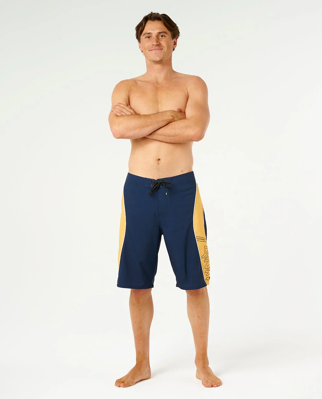 Rip Curl Men's Mirage Panel Beater Boardshort Navy/Yellow 0EWMBO-0213 - Image 4