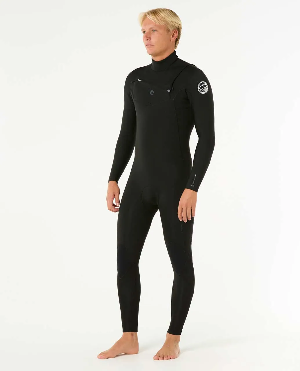 Rip Curl Men's Dawn Patrol 4/3 Chest Zip Wetsuit Black 16QMFS-0090 - Image 3