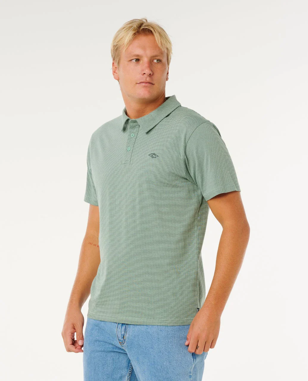 Rip Curl Men's Easy As Polo T-Shirt Aloe 00HMPO_3237 - Image 6
