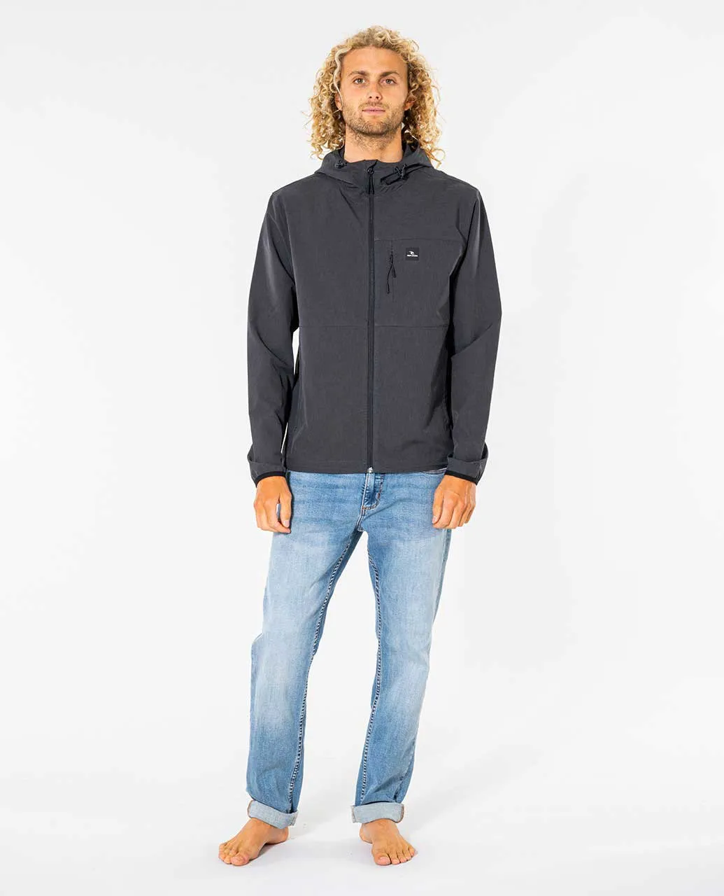Rip Curl Men's Elite Anti-Series Zip Through Jacket Black CJKAX9-0090 - Image 4