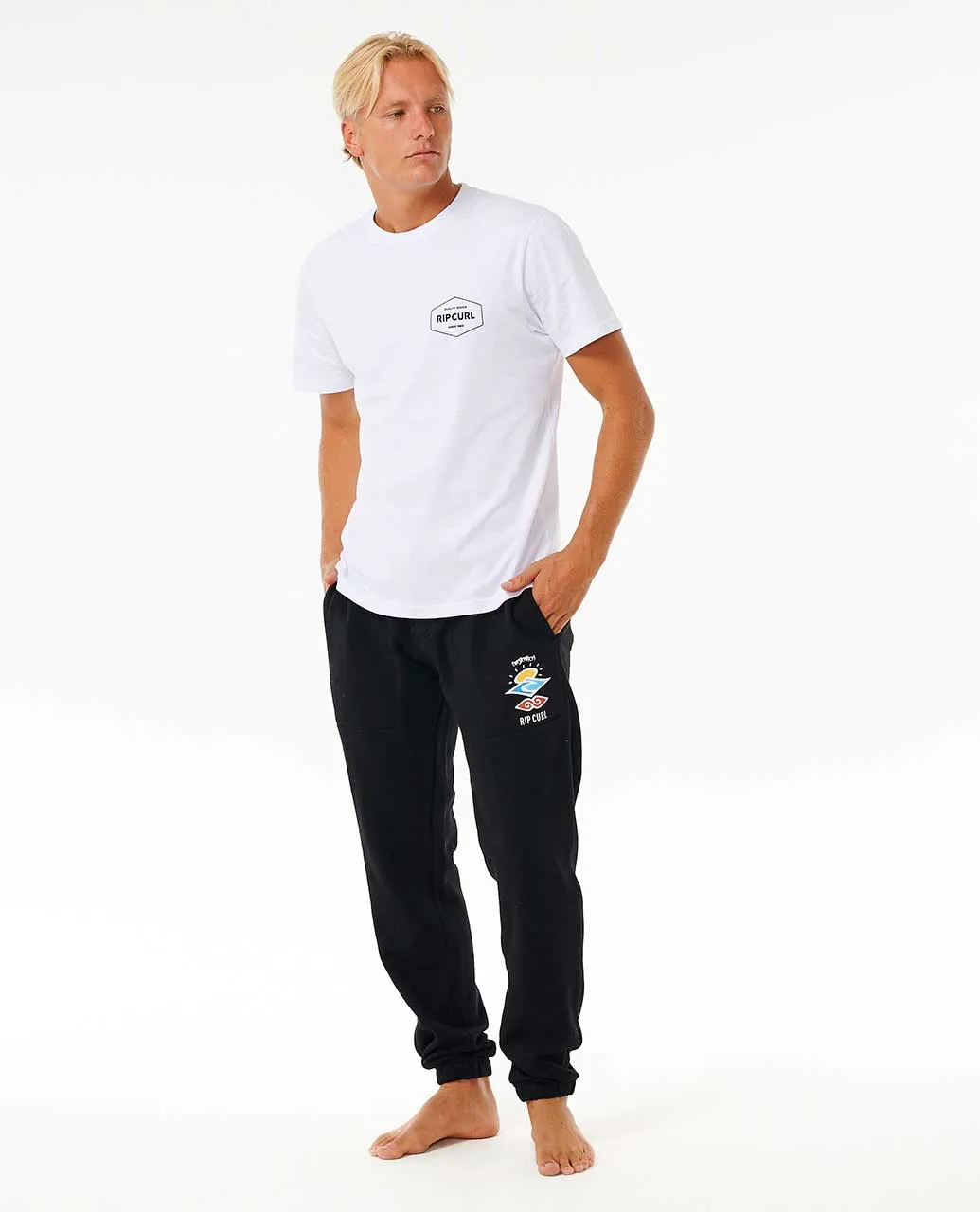 Rip Curl Men's Icons of Surf Track Pant Black 011MPA-0090 - Image 4