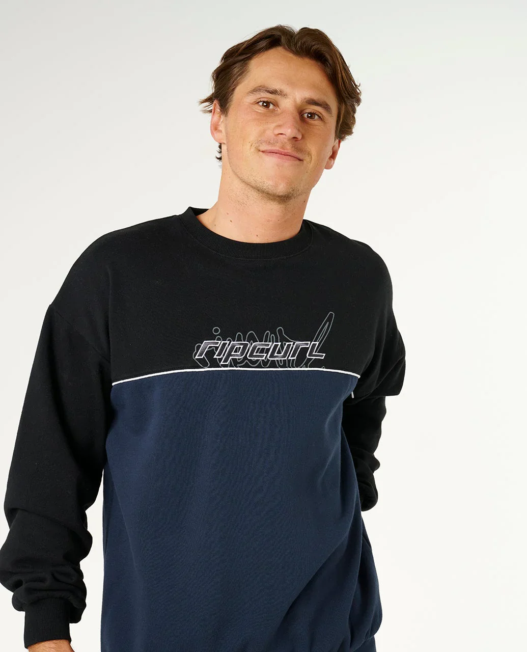 Rip Curl Men's Panel Beater Crew Fleece Black 0BFMFL-0090 - Image 3