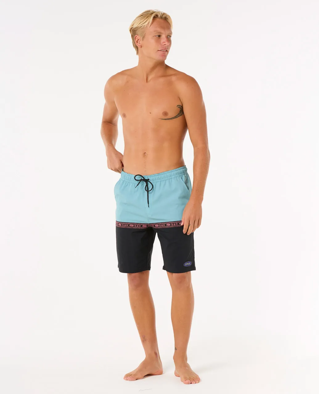 Rip Curl Men's Raw Energy Split Volley Shorts Black 0C3MBO-0090 - Image 4