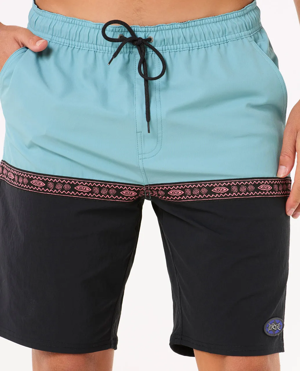 Rip Curl Men's Raw Energy Split Volley Shorts Black 0C3MBO-0090 - Image 5