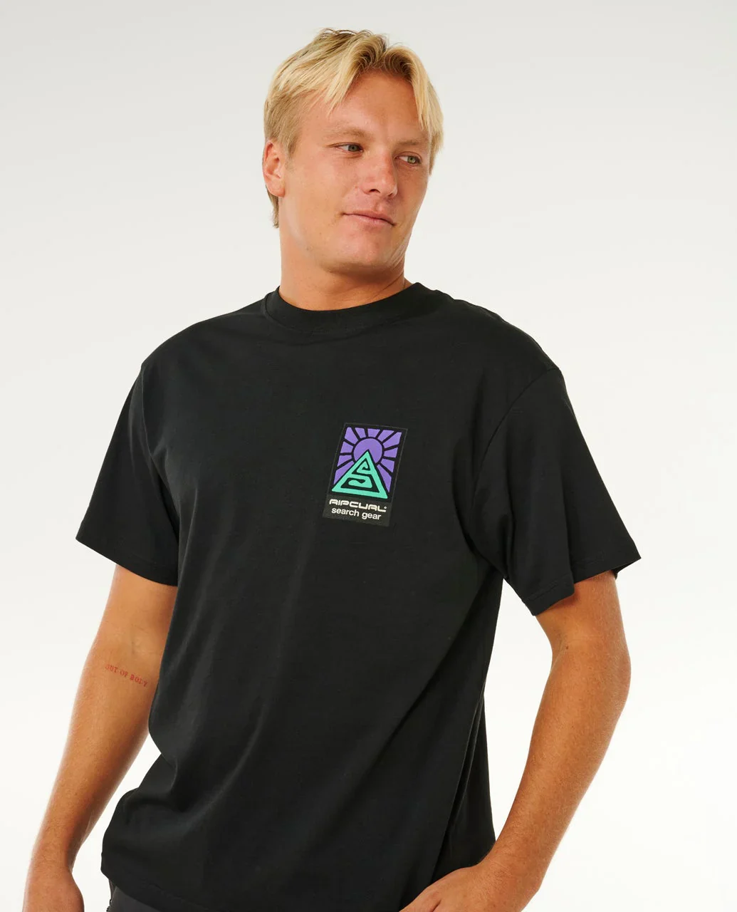Rip Curl Men's Search Dawn T-Shirt Black 10OMTE_0090 - Image 2