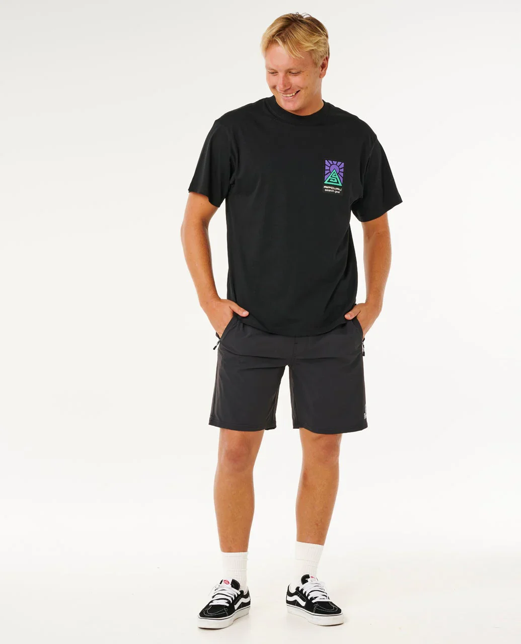 Rip Curl Men's Search Dawn T-Shirt Black 10OMTE_0090 - Image 5