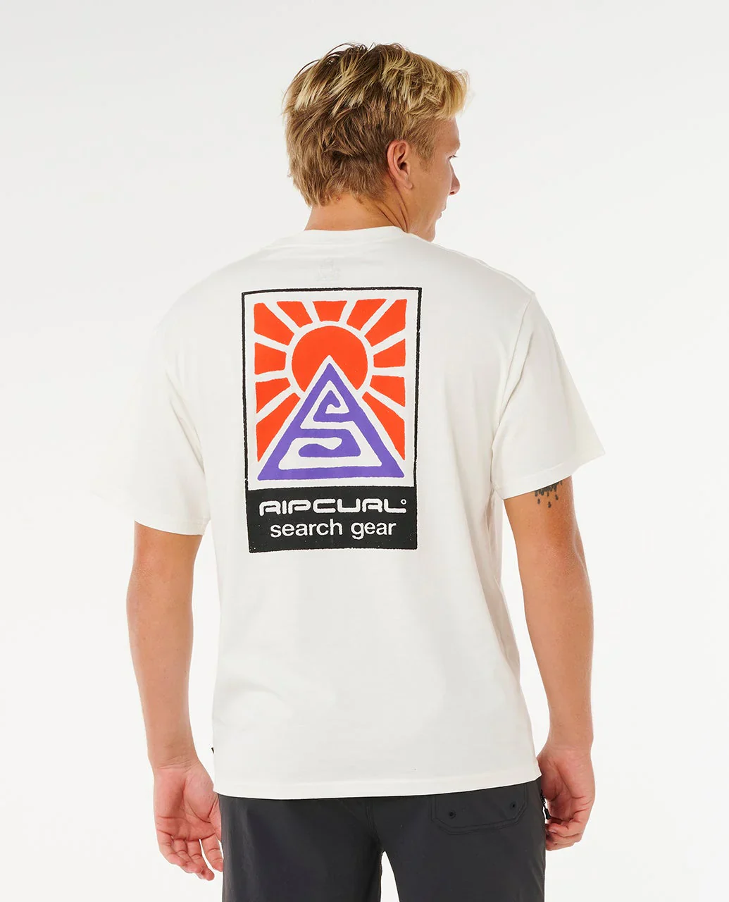 Rip Curl Men's Search Dawn T-Shirt Bone 10OMTE_3021 - Image 3