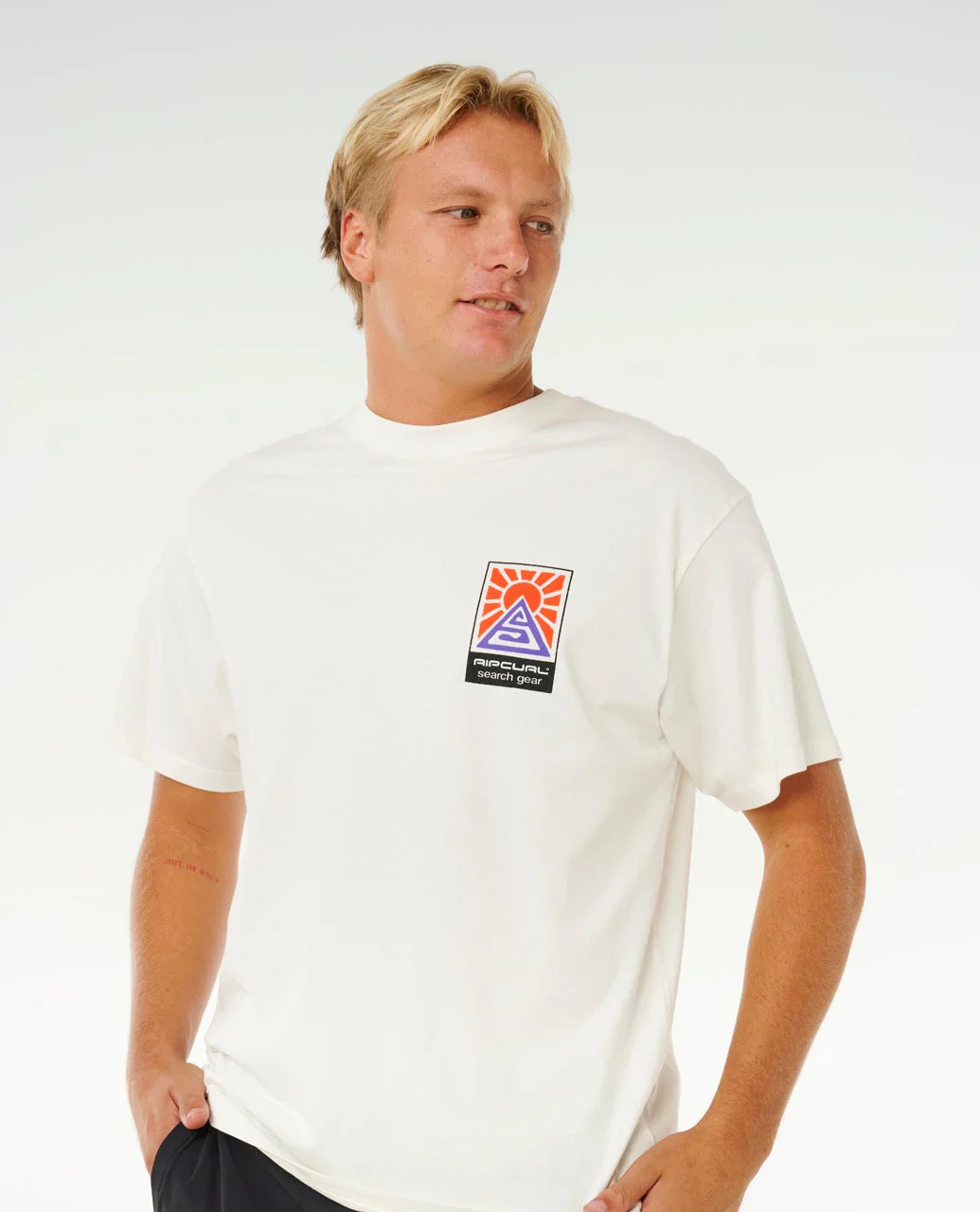 Rip Curl Men's Search Dawn T-Shirt Bone 10OMTE_3021 - Image 6