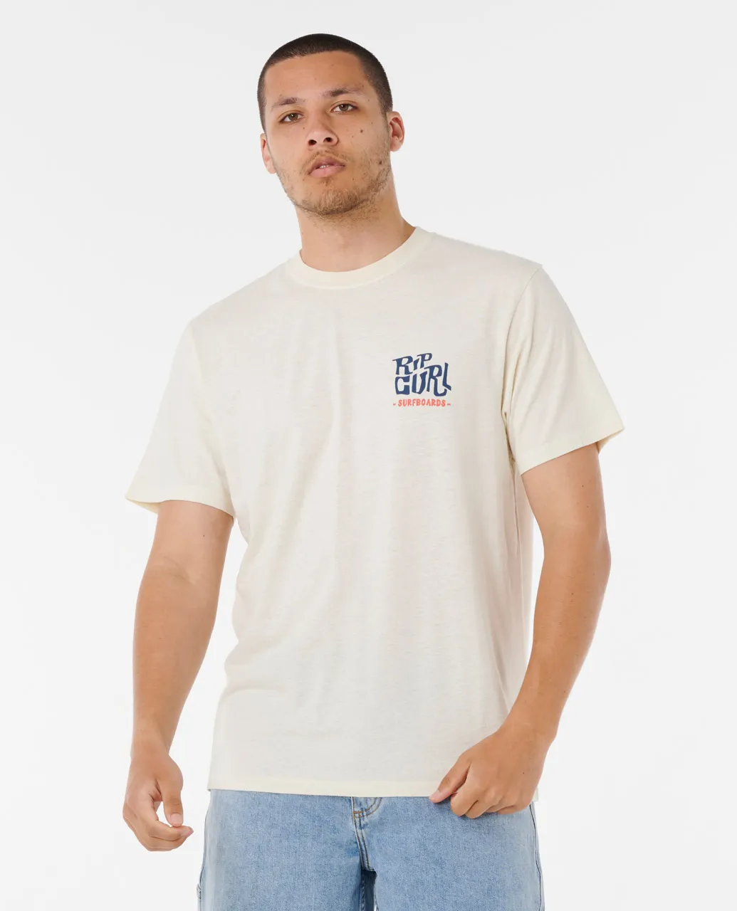 Rip Curl Men's Shaper Address T-shirt Bone 0VVMTE-3021 - Image 6