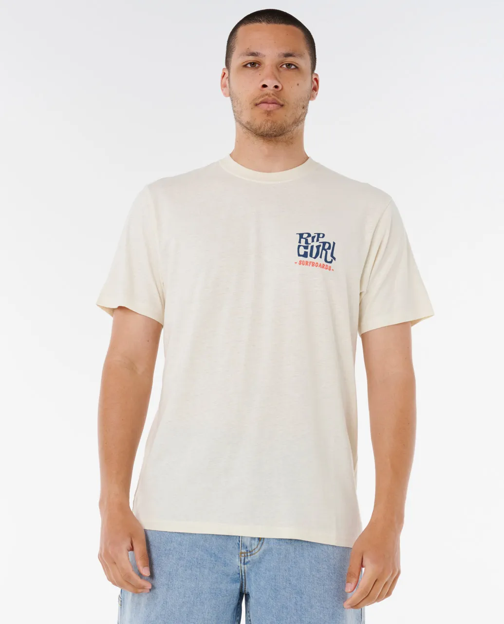 Rip Curl Men's Shaper Address T-shirt Bone 0VVMTE-3021