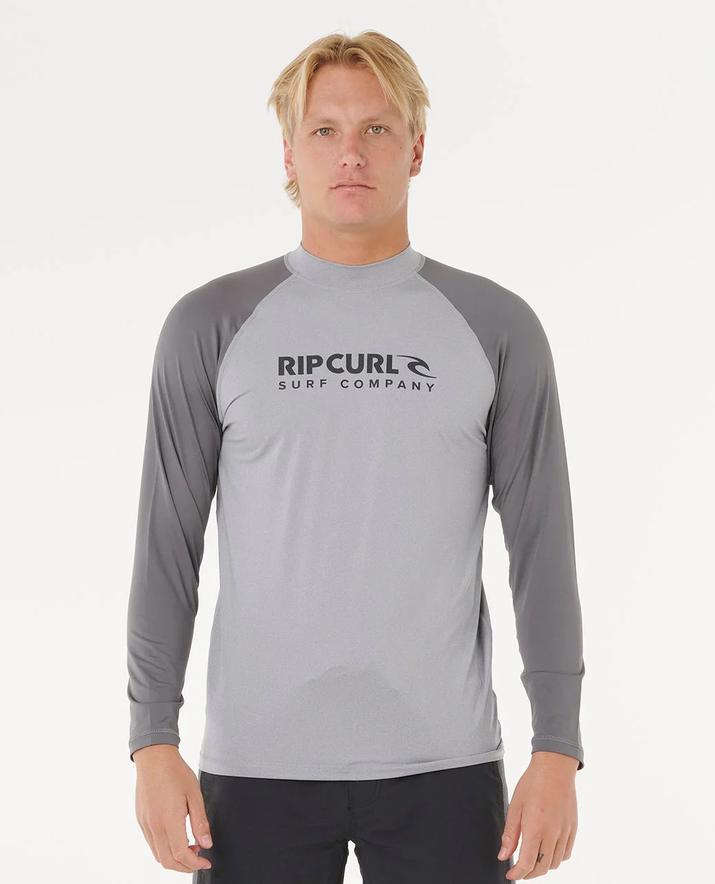 Rip Curl Men's Shock UPF50 Long Sleeve Rash Vest Grey Marle 16GMRV_0085 - Image 6
