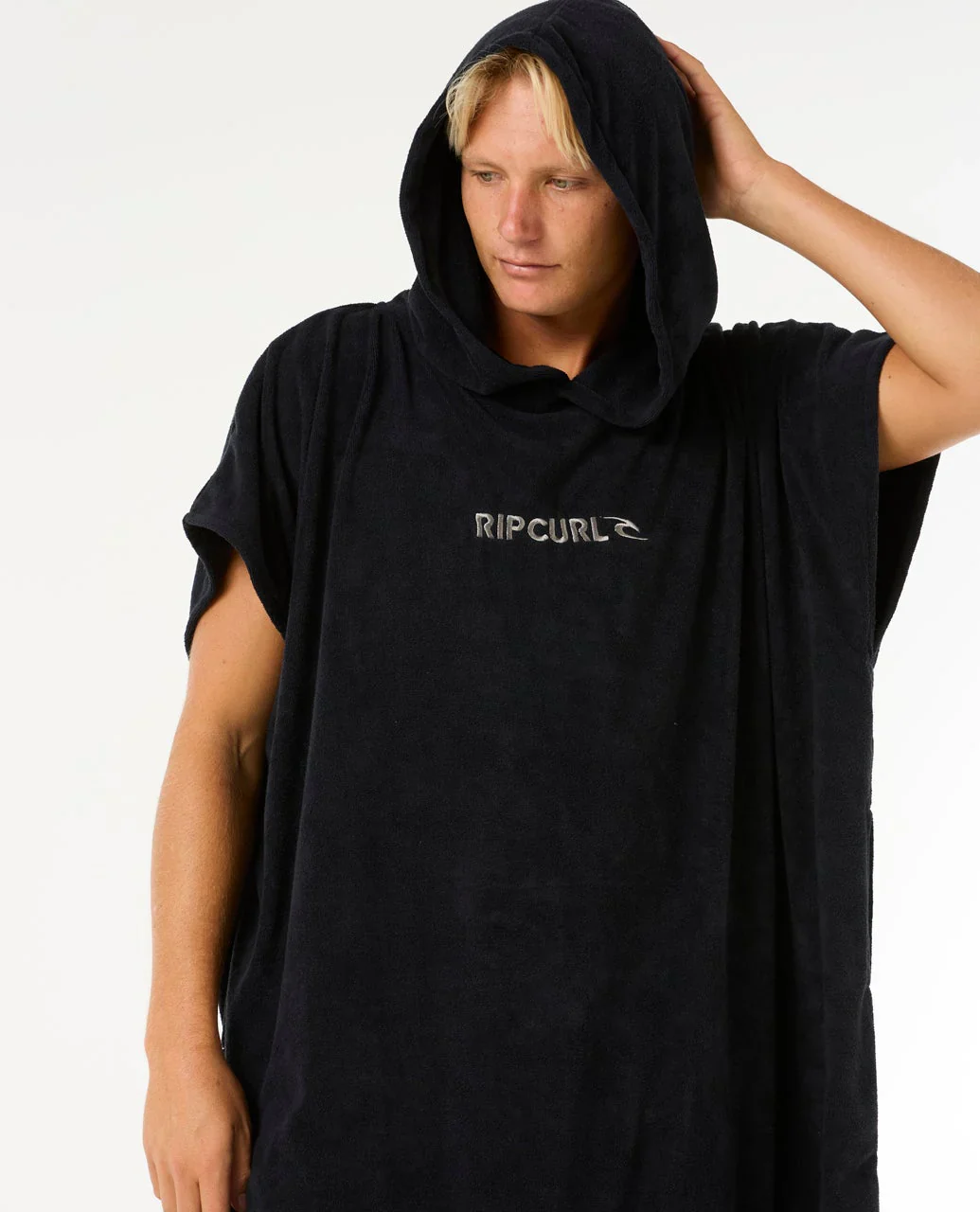 Rip Curl Unisex Brand Hooded Towel Poncho 180 - 65cm Black/Grey 00ZMTO_0097 - Image 5