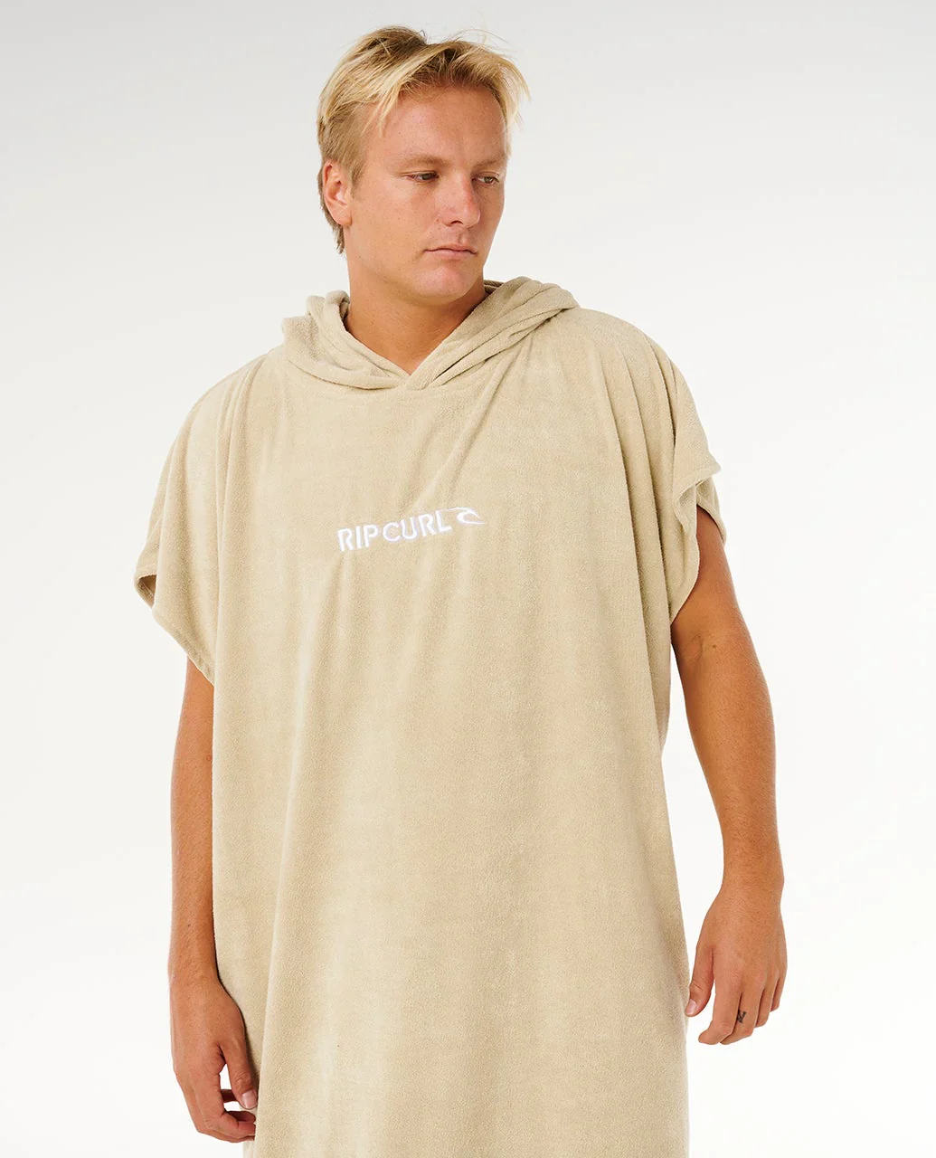 Rip Curl Unisex Brand Hooded Towel Poncho 180 - 65cm Khaki 00ZMTO_0064 - Image 4