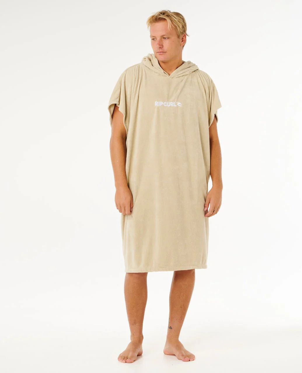 Rip Curl Unisex Brand Hooded Towel Poncho 180 - 65cm Khaki 00ZMTO_0064 - Image 5