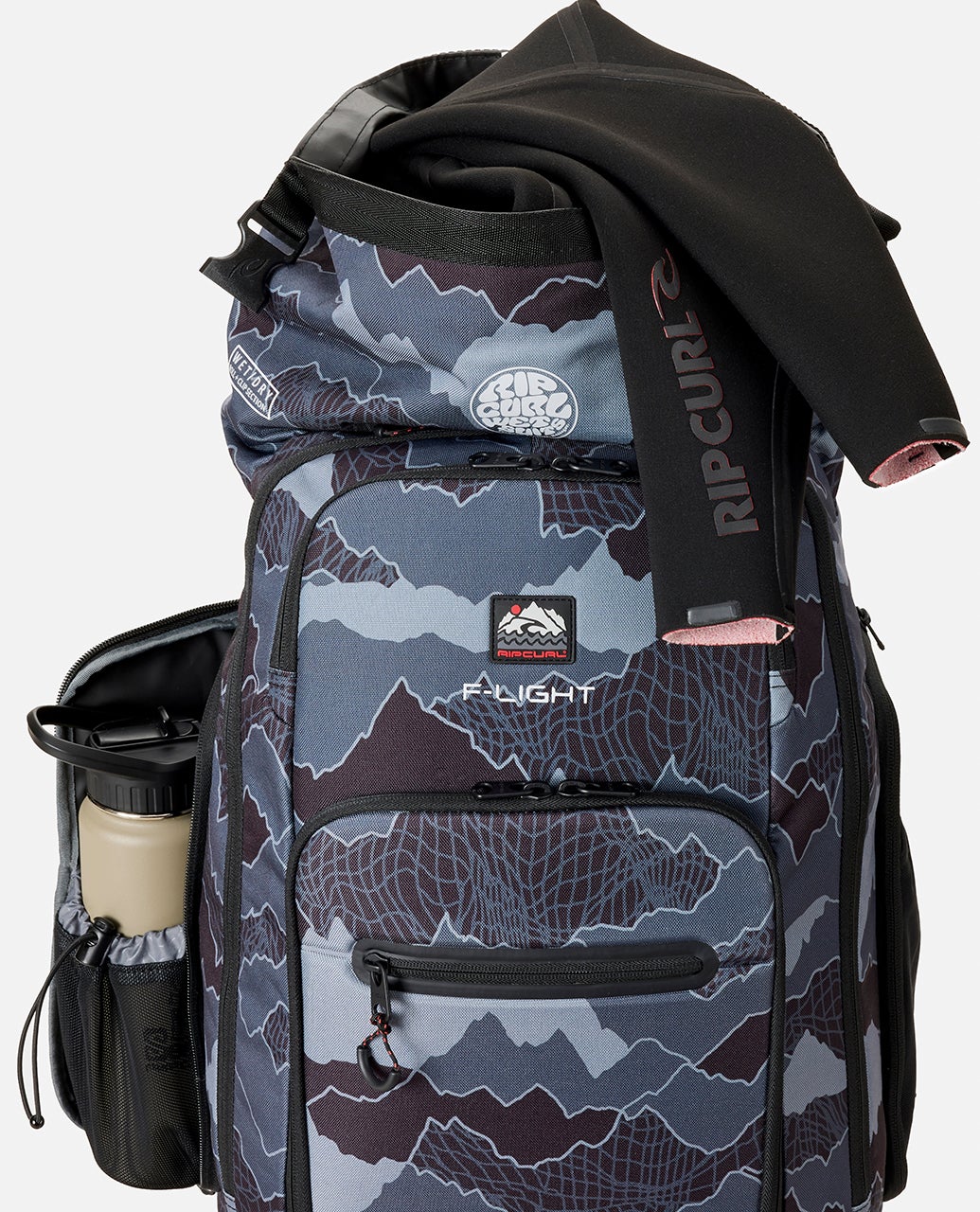 Rip Curl Unisex Search F-Light 45L Surf Backpack Black/Grey 156MBA_0097 - Image 4