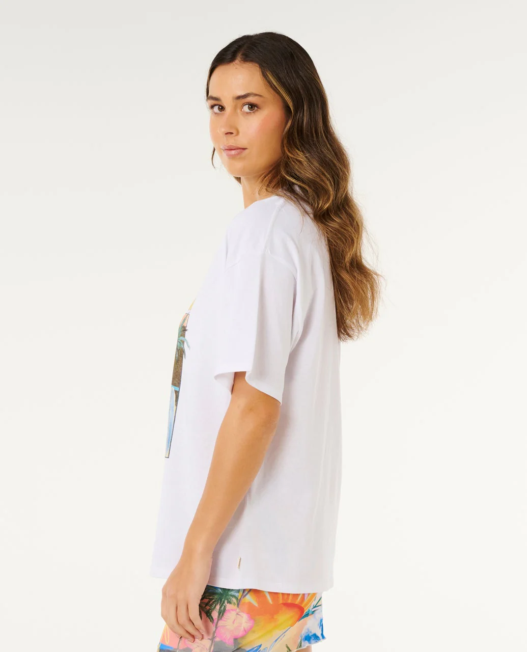 Rip Curl Women's Hayley O Heritage T-Shirt Optical White 0MTWTE-3262 - Image 2