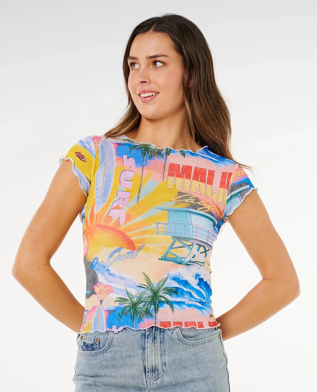 Rip Curl Women's Hotel Malibu Sheer Top Multi 0NDWTE_8817
