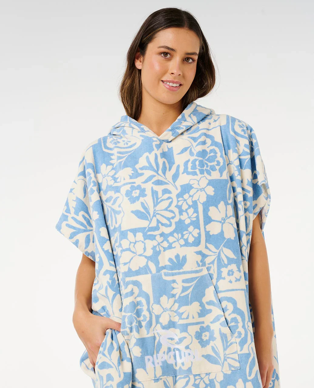 Rip Curl Women's Mixed Hooded Towel Poncho 104cm Blissful Blue 00VWTO_2828 - Image 5