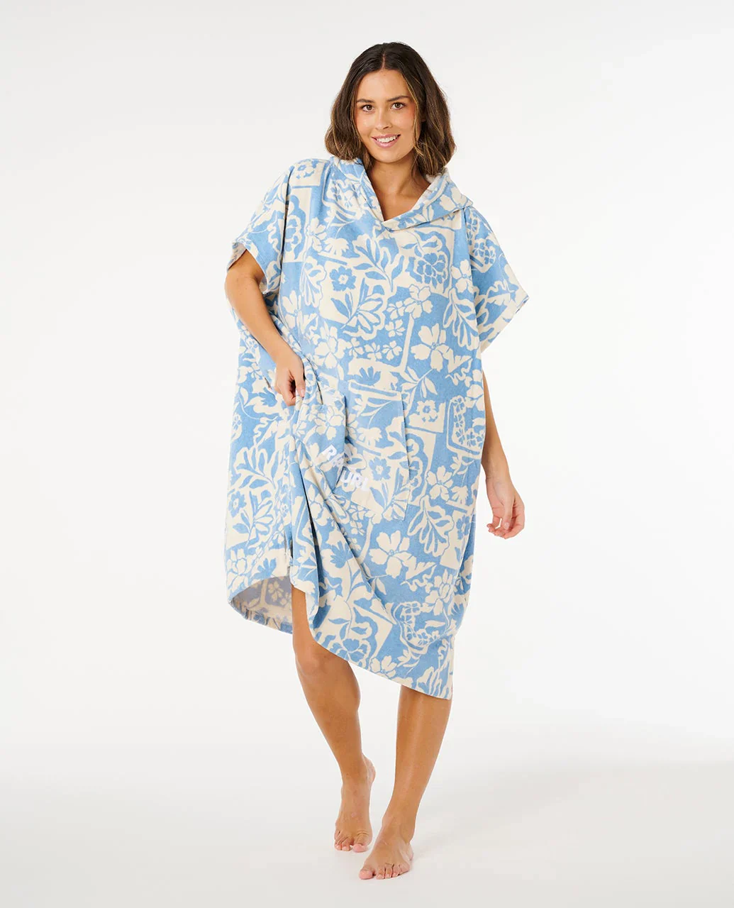 Rip Curl Women's Mixed Hooded Towel Poncho 104cm Blissful Blue 00VWTO_2828 - Image 6