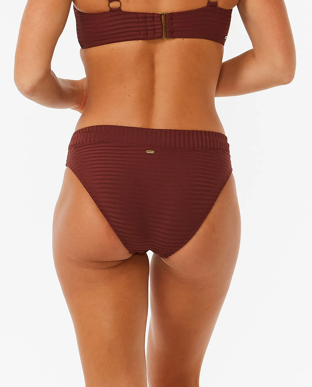 Rip Curl Women's Premium Surf Full Bikini Bottom Plum 0ARWSW-0048 - Image 2