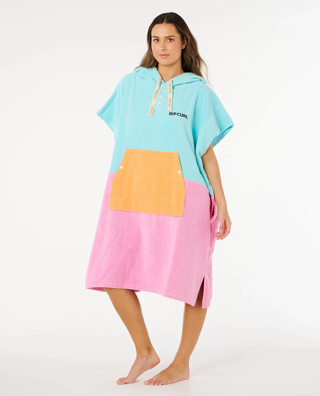 Rip Curl Women's Premium Surf Hooded Towel Poncho 104cm Light Sea Blue 01BWTO_2830 - Image 6