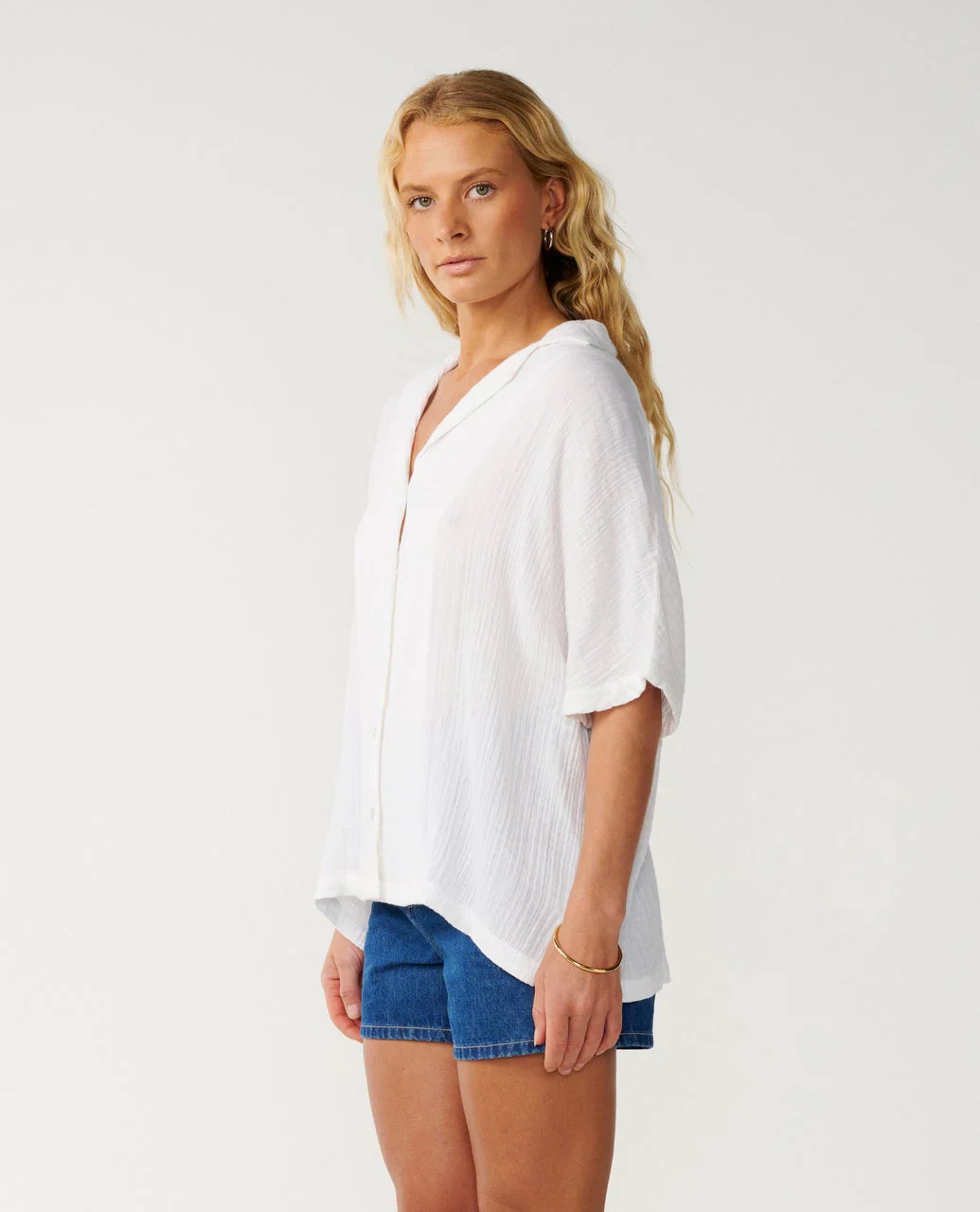 Rip Curl Women's Premium Surf Short Sleeve Shirt White 073WSH_1000 - Image 2