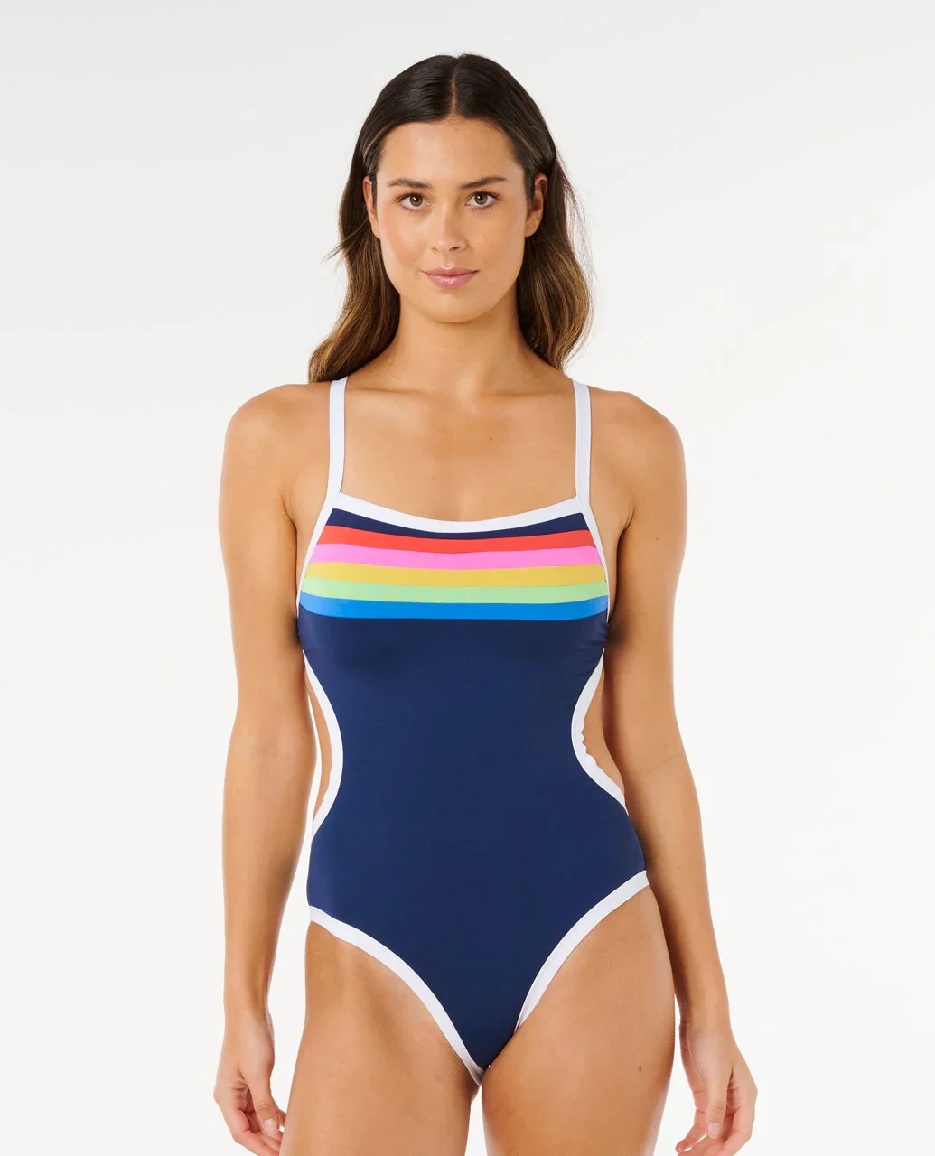 Rip Curl Women's Surf Stripe Cheeky One Piece Dark Navy 0VVWSW_0291