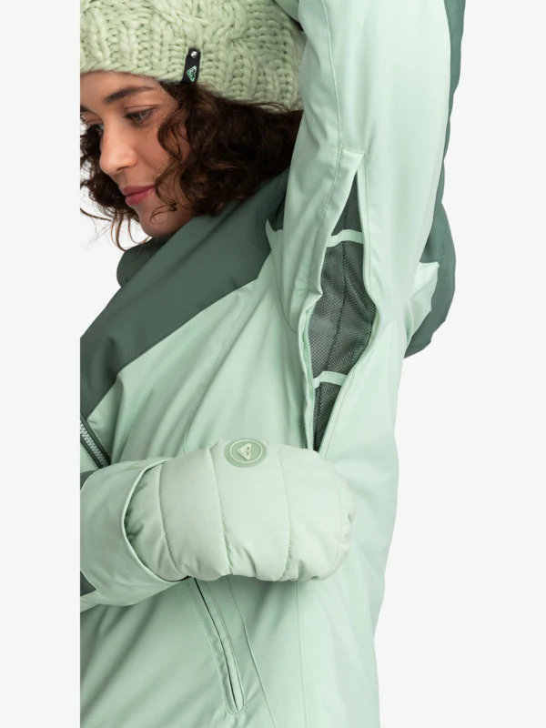Roxy Free Jet Block Technical Snow Jacket Dark Forest ERJTJ03430-BPG0 - Image 7