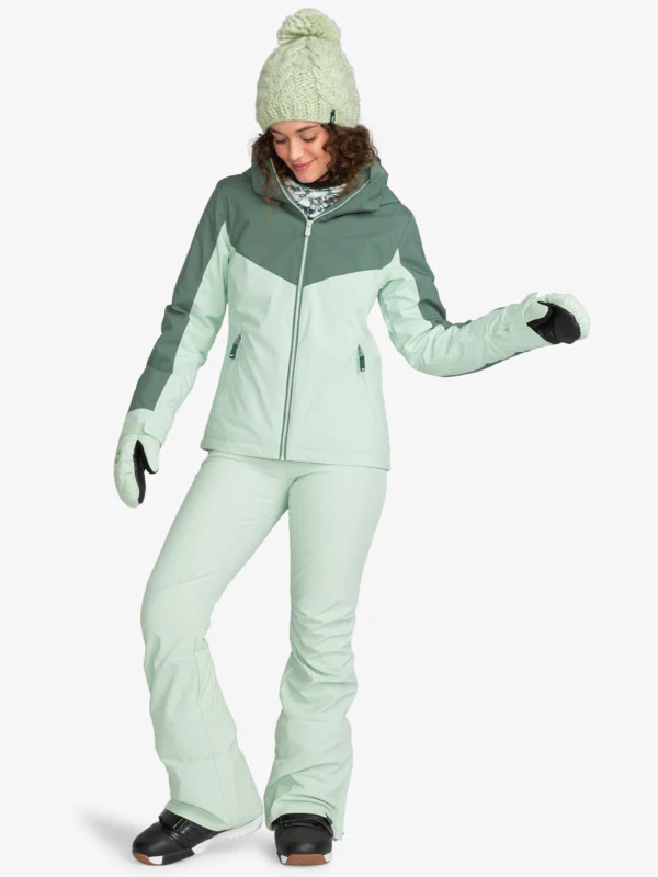 Roxy Free Jet Block Technical Snow Jacket Dark Forest ERJTJ03430-BPG0 - Image 9
