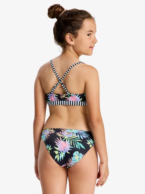 Roxy Kids' Active Triangle Bikini Set (6-16 Years) Anthracite Aquarella Active Rg ERGX203693-XMGB - Image 4