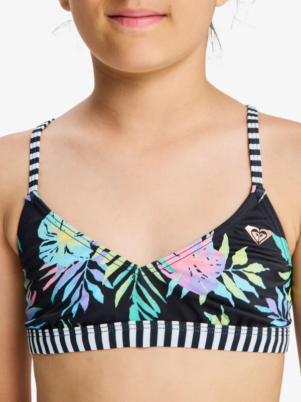 Roxy Kids' Active Triangle Bikini Set (6-16 Years) Anthracite Aquarella Active Rg ERGX203693-XMGB - Image 6