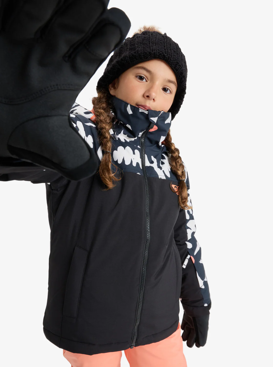 Roxy Kids' Galaxy Snow Jacket (8-16 Years) True Black Big Flower ERGTJ03200-KVJ2 - Image 3