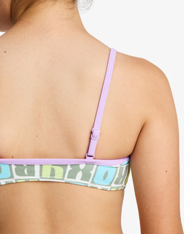 Roxy Kids' Letter Up Two Piece Bralette Set (8-14 Years) Oil Green ERGX203696-GLD8 - Image 4