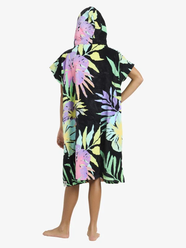 Roxy Kids' Rg Stay Magical Printed Poncho Towel Anthracite Aquarella Active ERGAA03220-XMGB - Image 2
