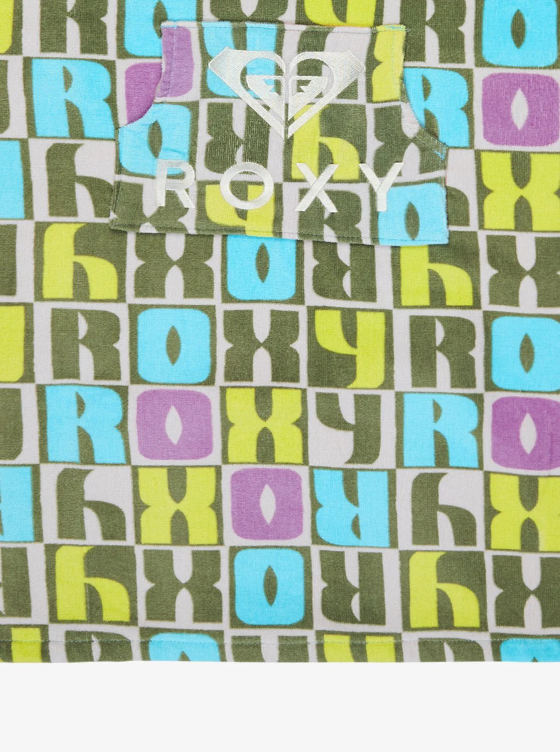 Roxy Kids' Rg Stay Magical Printed Poncho Towel Oil Green Letter Up ERGAA03220-GLD8 - Image 3