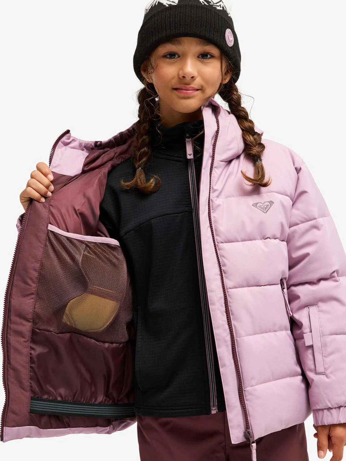 Roxy Kids' Snowyhill Puffy 10K Snow Jacket (8-16 Years) Discreet Mauve ERGTJ03205-MGQ0 - Image 5
