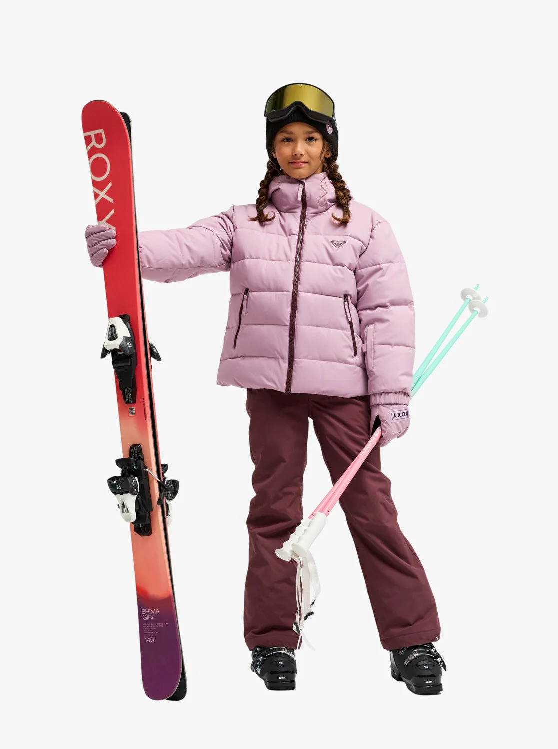 Roxy Kids' Snowyhill Puffy 10K Snow Jacket (8-16 Years) Discreet Mauve ERGTJ03205-MGQ0 - Image 8