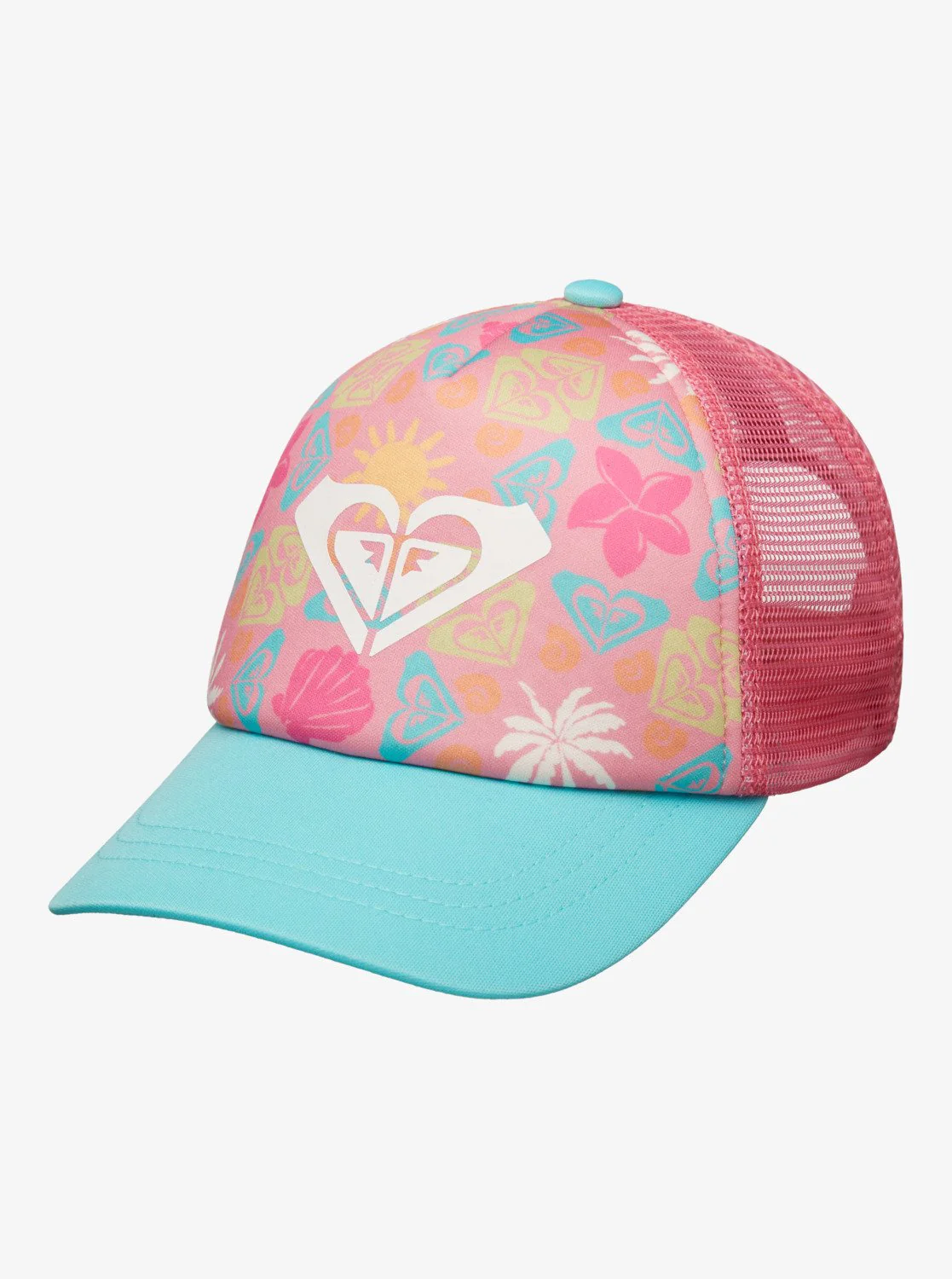 Roxy Kids' Sweet Emotions Trucker Cap Plumeria Hippie Hour Diagonal ERLHA03175-XMGN