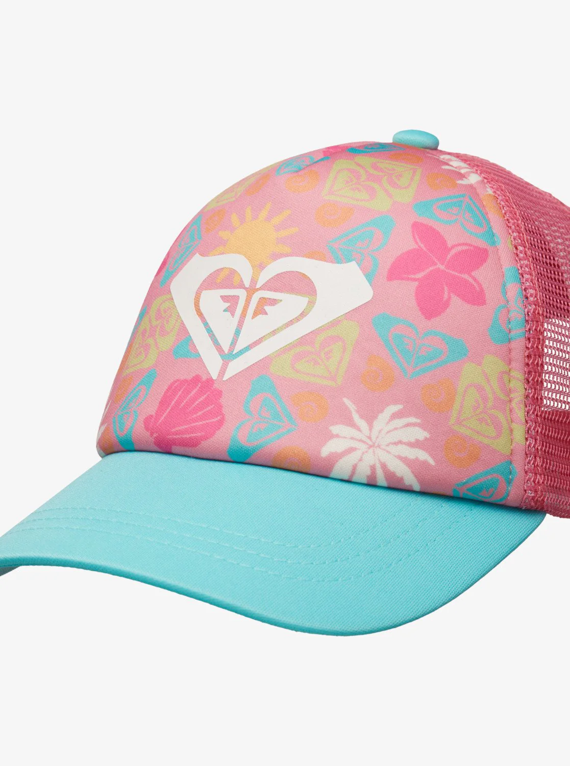 Roxy Kids' Sweet Emotions Trucker Cap Plumeria Hippie Hour Diagonal ERLHA03175-XMGN - Image 3