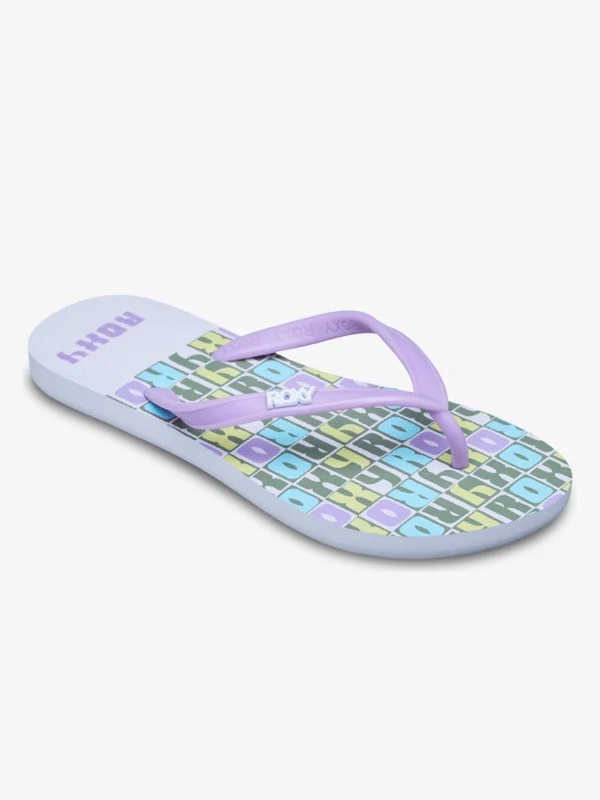 Roxy Kid's Viva Stamp Flip Flops Purple ERGL100014-PUR