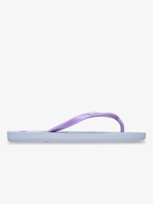 Roxy Kid's Viva Stamp Flip Flops Purple ERGL100014-PUR - Image 2