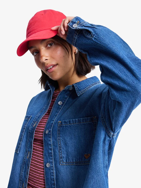 Roxy Women's Another Reflect Long Sleeve Denim Shirt Medium Blue ERJWT03704-BMTW - Image 5