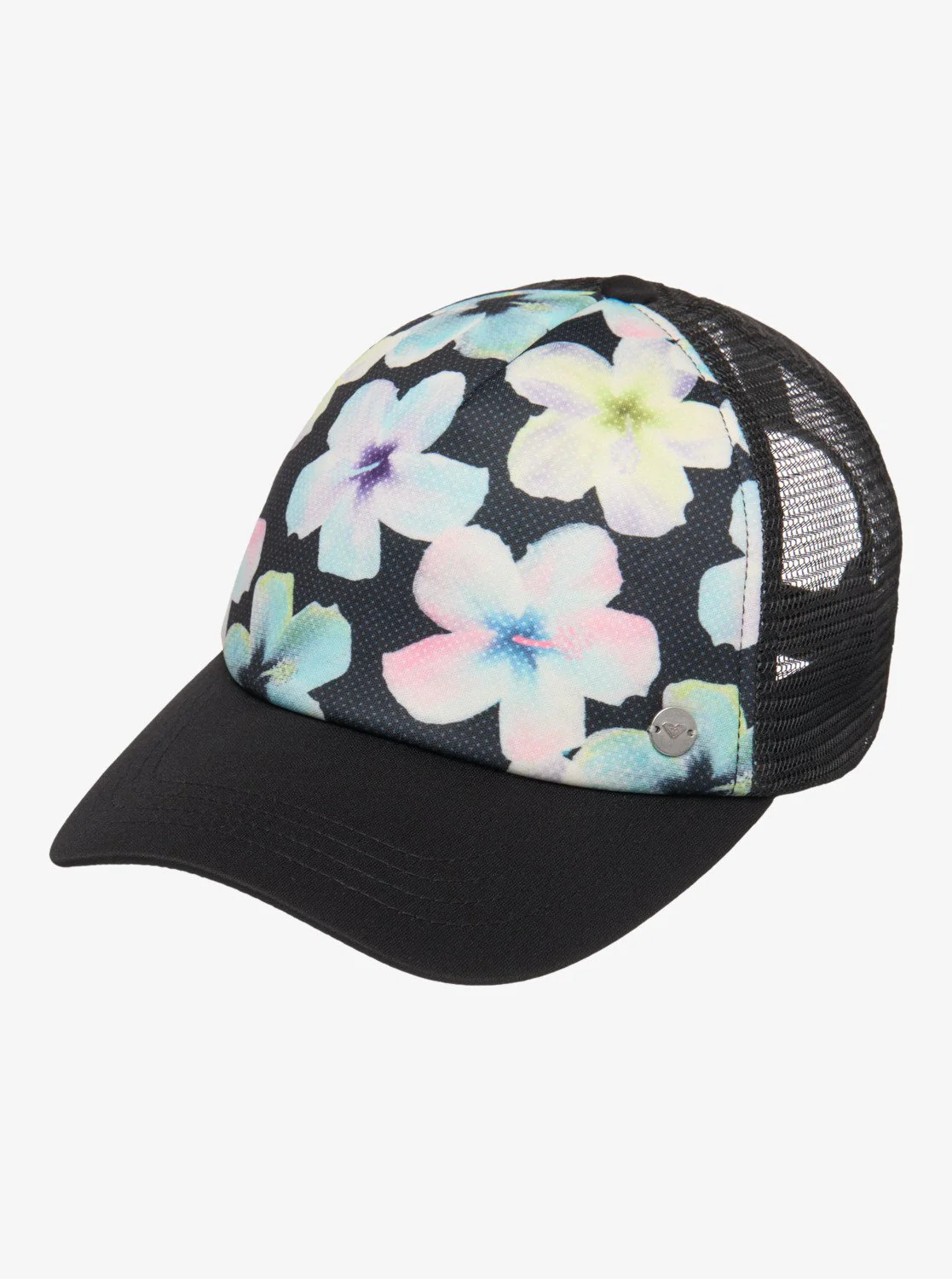Roxy Women's Beautiful Morning Trucker Cap Anthracite Im Fleur Real ERJHA04434-KVJ7