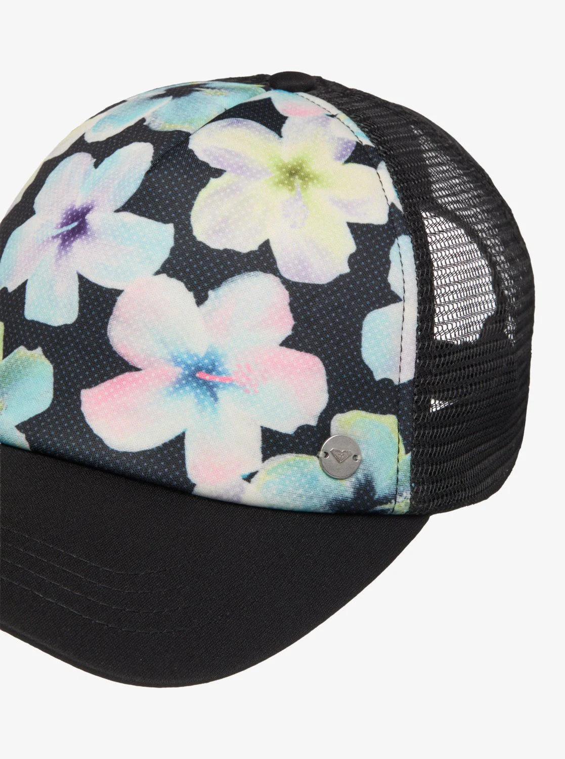 Roxy Women's Beautiful Morning Trucker Cap Anthracite Im Fleur Real ERJHA04434-KVJ7 - Image 3