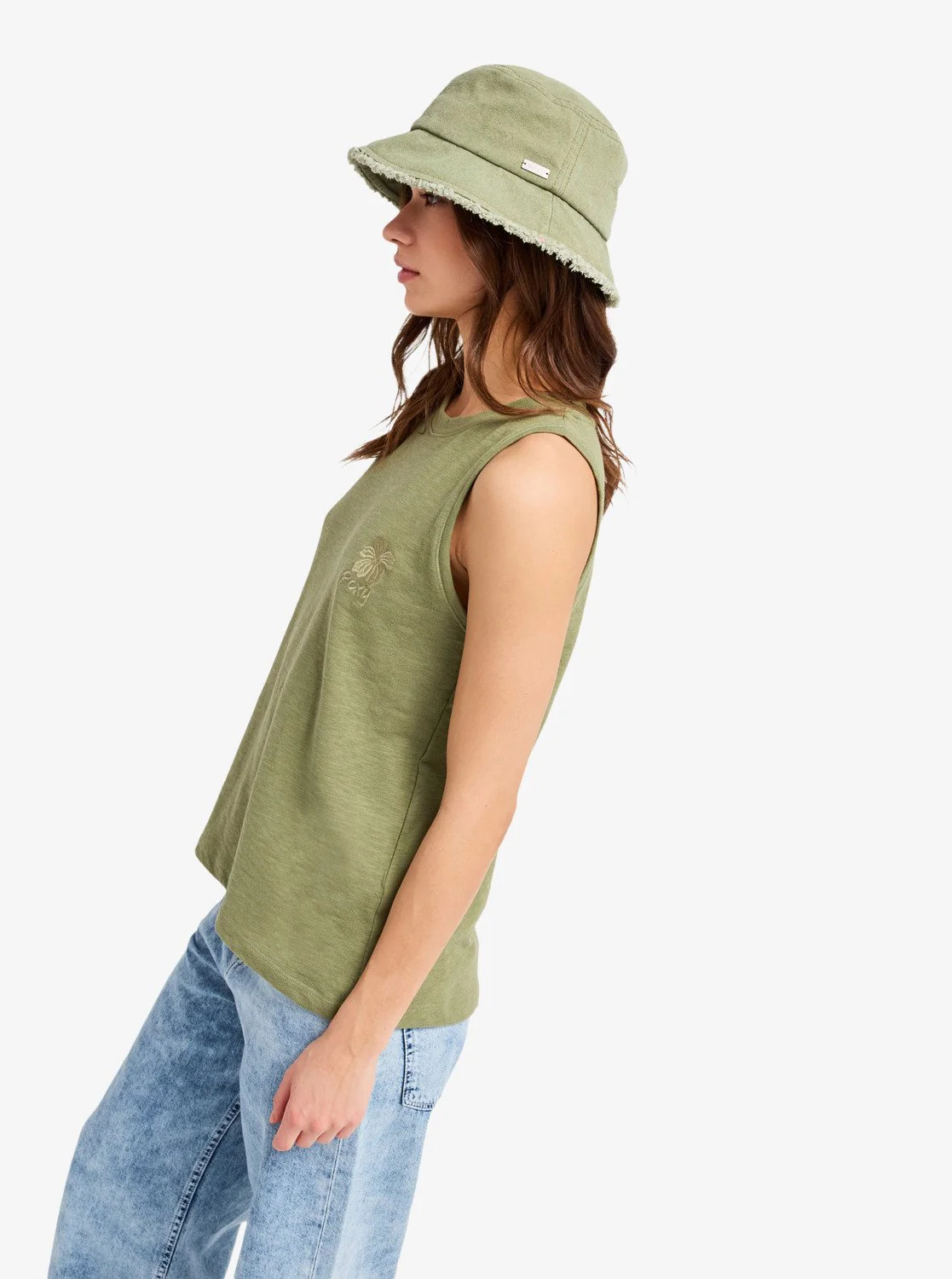Roxy Women's Better Days Vest Top Oil Green ERJKT04385-GLD0 - Image 6