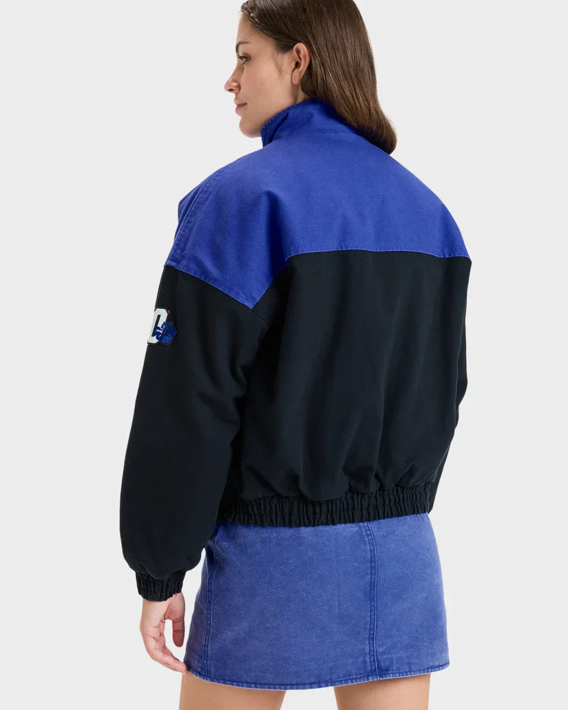 Roxy Women's Chloe Kim Moto Bomber Jacket True Black ERJJK03688_KVJ0 - Image 2