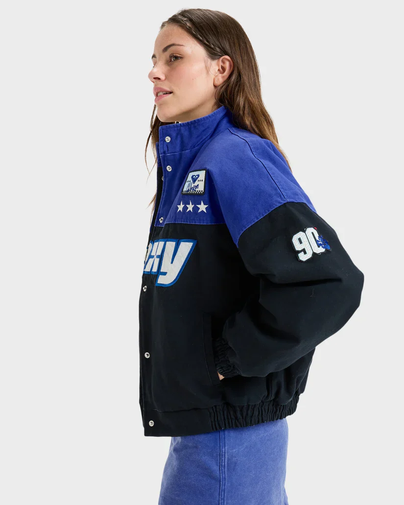 Roxy Women's Chloe Kim Moto Bomber Jacket True Black ERJJK03688_KVJ0 - Image 3