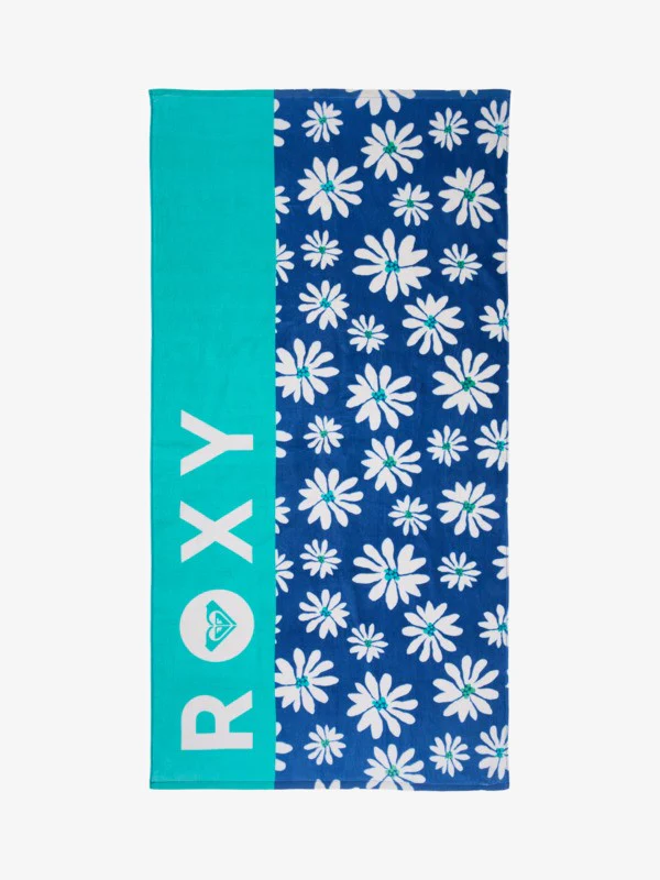 Roxy Women's Cold Water Printed Beach Towel 160-90cm Coconut Milk Flower Soul ERJAA04360-XBBK
